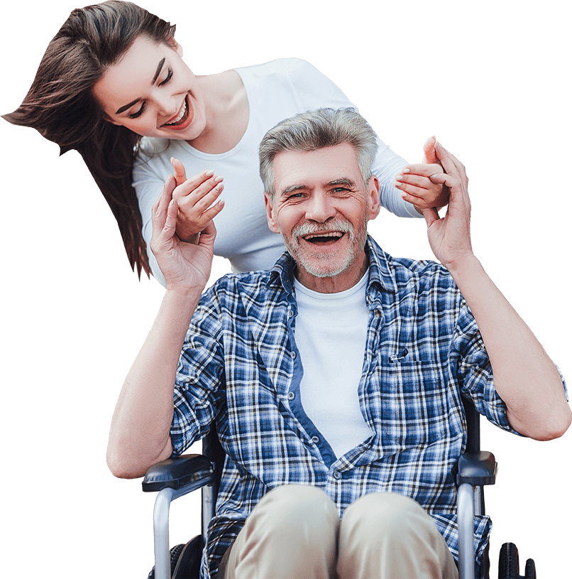 Happy elderly man thanks to The Senior Living Locators